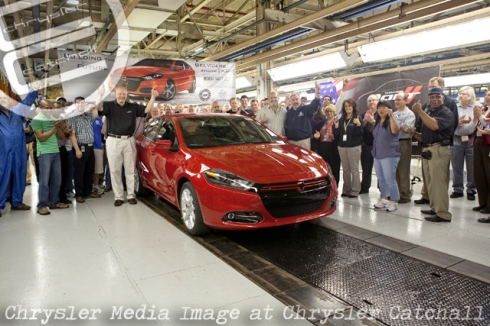 First 2013 Dodge Dart off the Line
